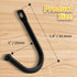 20 Pcs Black Single Prong Wrought Iron Hooks with Screws, Decorative Colonial Wall Hooks for Keys, Hats, Clothes, Towels