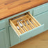 JoyJolt Bamboo Drawer Organizer, 7-Compartment Silverware Organizer for Kitchen, Garage, and Bathroom Utensils