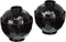 JapanBargain Set of 2 Miso Soup Bowls with Lid, Traditional Plastic Lacquered Black and Red Bowl Made in Japan