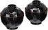 JapanBargain Set of 2 Miso Soup Bowls with Lid, Traditional Plastic Lacquered Black and Red Bowl Made in Japan