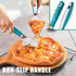 Webake Large Pizza Cutter Wheel Set, Stainless Steel Pie Slicer with Non-slip Green Handle, Ideal for Pizza & Cake