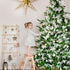 80 Cindeer Pcs White Christmas Glitter Berries Stems Pine Needles Christmas Artificial Picks Fake Floral Twig Spray