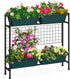 OYEAL Raised Garden Bed with Legs & & Trellis 32" Tall Vertical