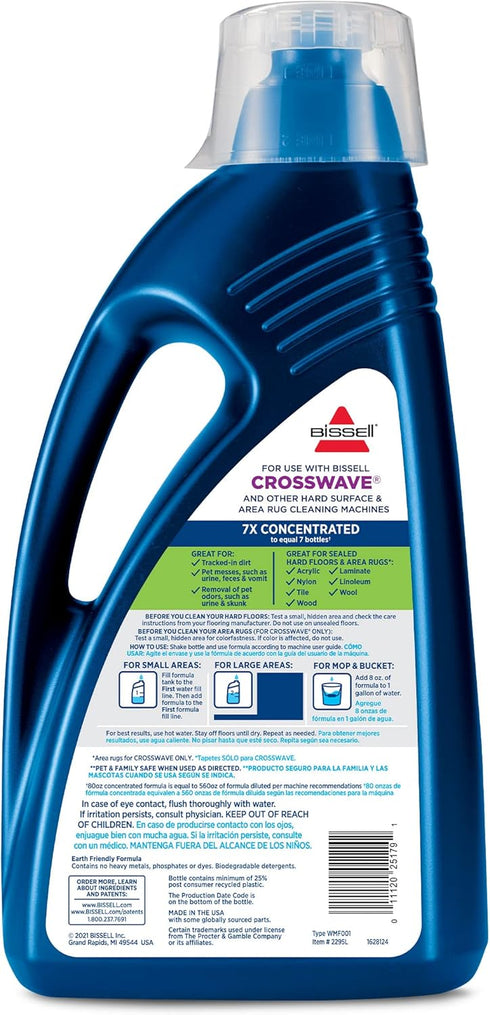 BISSELL Multi-Surface Pet Formula with Febreze Freshness for Crosswave, 80 oz
