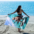LIVILAN Funny Shark Bear Beach Towel, 30" x 60" Oversized Microfiber, Quick Dry for Bath and Pool