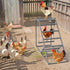 Set Chicken Perch for Coop with Ladder, Chicken Roosting Bars for Chickens in Coop with Swing Wooden Run Accessories