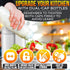 Set 6 16 oz of Inverted Condiment Squeeze Bottles Upgraded Design with Added Sealing Gaskets, Self-Closing Valve