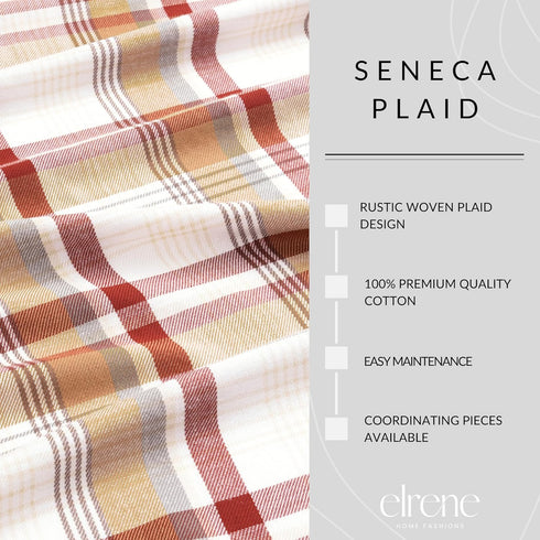 13"x90" Elrene Home Fashions Seneca Plaid Harvest Fall/Thanksgiving Cotton Console Centerpiece/Table Runner