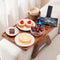 VANGONA Couch Armrest Table, Foldable Side Tray Table for Couch, 360Rotating Cup &