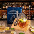 6 Set 18oz Set Cocktail Mixing Glass, veecom Piece Crystal Bar Mixing Glass Bartender with Bamboo Stand, Old Fashioned