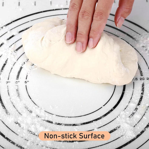 Silicone Pastry Mat - Baking Mat for Rolling Out Dough, 20''(W) x 28''(L), Black Fondant Mat