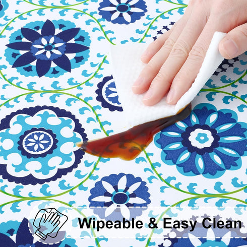 2 Pack 100% 6 30x72 inch) misaya Vinyl Tablecloth, Fitted Table Cover, Waterproof, Elastic Edge, Flannel Backing, Table