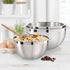 Oggi 3-Quart Two-Tone Stainless Steel Mixing Bowl for Mixing, Making Dough, Dressing Salads, Washing Vegetables