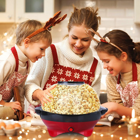TLGREEN 6 Quart Popcorn Machine - 28 Cups, Electric Hot Oil Popcorn Maker with Nonstick Plate