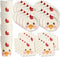 Chicken Birthday Party Supplies Set, Tableware Kit for 16, Plates, Napkins, Cups