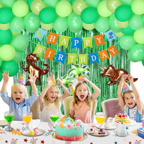 2 Pack Dinosaur Graduation Tablecloths, Dino Table Cover for Birthday, Kindergarten Preschool Grad, 52" X 87"