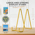 TR-LIFE 4 Pack 8 Inch Plate Stands/Holder for Display, Large, Gold Metal Picture Stand, Decorative Platter, Book, Plaques, Photo Frame Easel