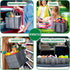 VENO 3 Pack 6 Reusable Grocery Bags, Shopping Bags for groceries, Utility Tote with Handles and Hard Bottom, Foldable