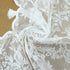 Sheer White Lace Curtain Valance for Kitchen Small Window, Boho Floral Rose Pattern, 1 Panel 52"×18" for Living Room,