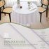 60 Inch Max50 Inch BYDOLL Table Cloth Round Tablecloth Fits Diameter Top,White Washable Outdoor Winkle and Stain