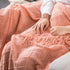 Homiest Cozy (50" 60", Decorative Knitted Throw Blanket with Fringe Soft & Tassel Blanket for Couch Sofa Bed x Coral)