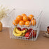 Slideep 14'' Large Stackable Storage Baskets - Sturdy Metal Wire Pantry Organizer, 2 Pack, White