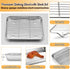 E-far Metal Toaster Oven Tray Set, 10.5”x8.3” Small Stainless Steel Baking Pan with Wire Rack for Cooking