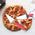 Professional Stainless Steel Pie Spatula Server, 2-Pack Red Cake Cutter & Pizza Dessert Serving Knife Set