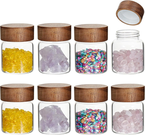 Foyofly (4oz(118ml)*8 pack) Glass Spice Jars Seasoning Containers Small Glass Jars with Lids Airtight Food Storage