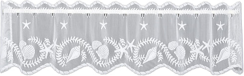 Heritage Lace White Tidepool Valance, 60"X14"