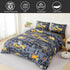 Set 5 Sets Sets ANGIYUIN Twin Boys Comforter Pcs Gray Construction Bed in A Bag for Kids Teens Excavator Trucks Bed