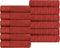 Superior Turkish Cotton Jacquard Solid 12-Piece Washcloth/Face Towel Set, Quick Dry Small Decorative Towels in Maroon