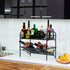 HengLiSam Spice Rack Organizer for Countertop, Heavy Duty Full Solid Metal Kitchen Shelves, 2 Tier Freestanding Holder