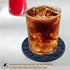 4 Inch Set 6 Set Round Silicone Coasters of (Black, Blue, Purple), Non-Slip Drink Coaster for Coffee Tables & Desks