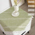 24 24 Inch Rustic Bedside Square Small Tablecloth Striped Embroidered Washable Sage Green Table Cover Farmhouse