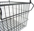 DII Metal Wire Mesh Stackable Utility Storage Bin, Large Rectangle, 13x10x11", Black