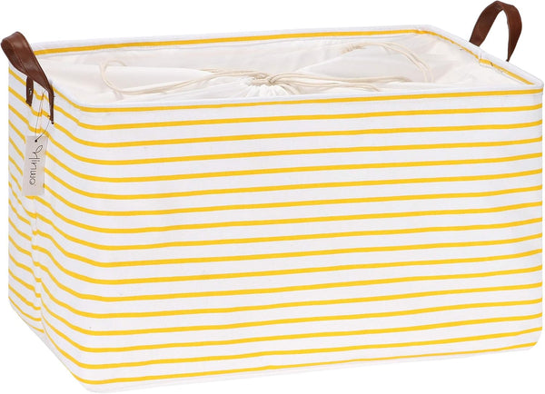 Hinwo 70L Extra Large Storage Bins, Foldable Closet Organizers with Handles for Clothing, Toys