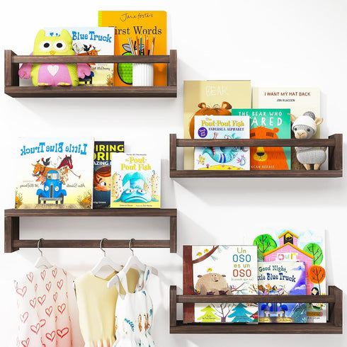 Fixwal Nursery Book Shelves, 16.5 Inch Nursery Shelves for Kids Rooms, Floating