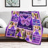 Custom Butterfly Blanket with Name for Kids Girls, Personalized Baby Receiving Blankets Customized Blanket for Infant
