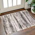 KOZYFLY 2x3 Small Area Rug Rug Entryway Rugs Modern Abstract, Washable Kitchen Rug Non-Slip Soft Rug, Black Brown