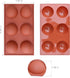 homEdge Large 6-Cavity Semi Sphere Silicone Mold, 3 Packs for Hot Chocolate Bomb, Cake, Jelly, Dome Mousse