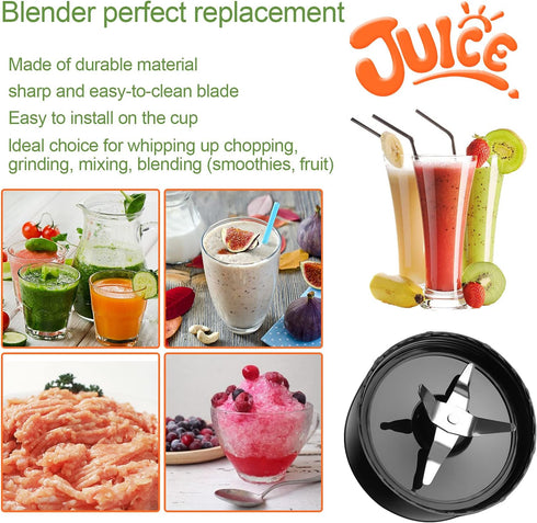 1-pack Magic Bullet Replacement Parts, Cross Blades Compatible with Magic Bullet 250w Blender, Juicer & Mixer