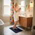 SUBRTEX Bathroom Rugs Chenille Bath Rug, Soft Shower Mat, Water Absorbent, Quick Dry, Machine Washable (Navy, 16" x 24")