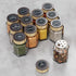 Set 12 2 Wall-Plates,100 Stickers,2 3 oz (12 Vetacsion of Magnetic Spice Tins with Black Metal Preprinted Seasoning