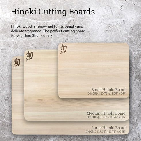 Shun Cutlery Small Hinoki Cutting Board, 10.75" x 8.25" Wooden Japanese Chopping Board for Kitchen