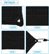 Patio Outdoor AC Unit Cover, 28"x28" Solid Black for Winter Air Conditioner Compressor with Bungee Cords