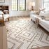 5x7 LIVEBOX Western Area Rug, Beige Washable Rugs for Living Room Bedroom, Non Slip Moroccan Tribal Rug Low Pile