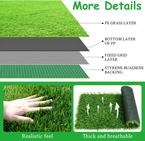 4 11.8 23.6 kathson Pcs Washable Chicken Nesting Pads, X in Artificial Grass Turf Rug Cuttable Chicken Coop Liner