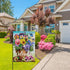 Welcome Spring Pansy Floral Garden Flag, 12 x 18 Inch Double Sided Small Decor for Outdoor Summer Holiday