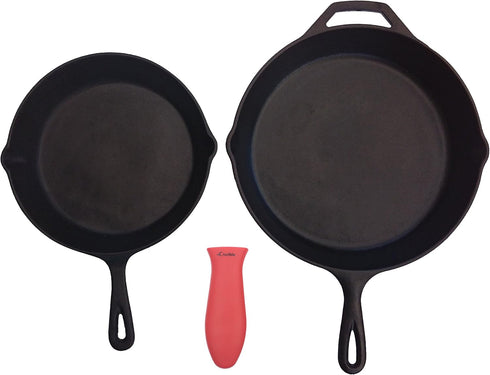 Silicone Hot Handle Holder, Large Red Potholder for Cast Iron Skillets & Pans, Handle Cover